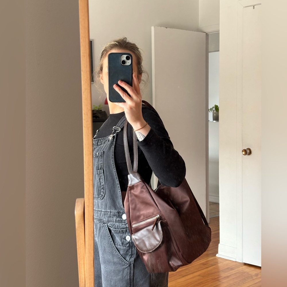 Vintage Holt Renfrew Leather and Satin  Bag - Picture 8 of 9